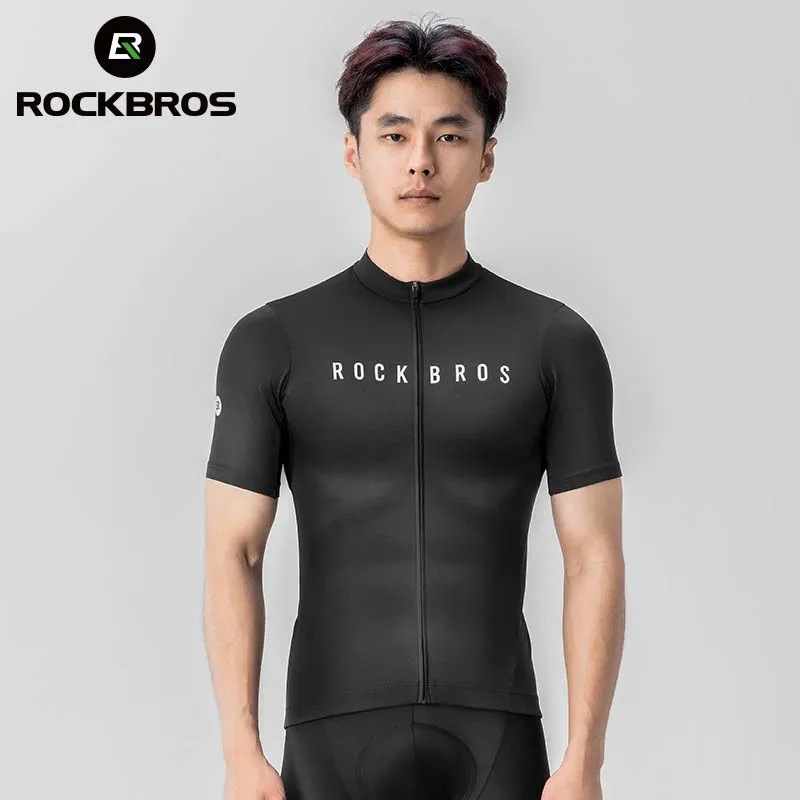 ROCKBROS Cycling Clothes for Men Women Summer MTB Quick Dry Breathable Cycling Jersey with Pocket Man Cycling Maillot Jersey