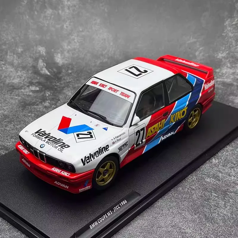 Solido 1/18 BMW M3 # 27 JTCC 1986 z dwoma otwieranymi drzwiami, model samochodu z odlewu, limitowana edycja, kolekcja symulacyjna, samochody, prezenty dla chłopców