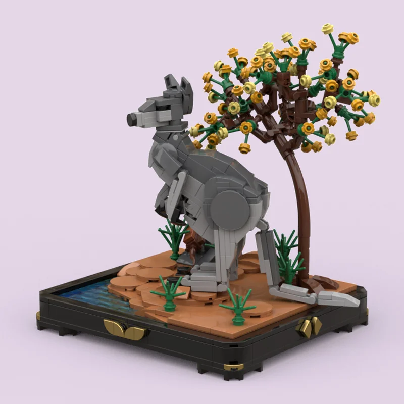 

608PCS MOC Kangaroo Country Premium Wildlife Diorama DIY Model Building Blocks Birthday Toys Gift