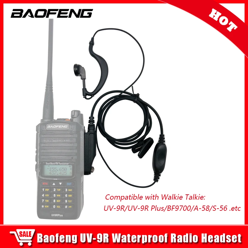 

Baofeng Waterproof Walkie Talkie UV-9R/UV9R Plus Headset Earphone Compatible With BF-9700 BF-A58 S-56 Two Way Radio Earpiece