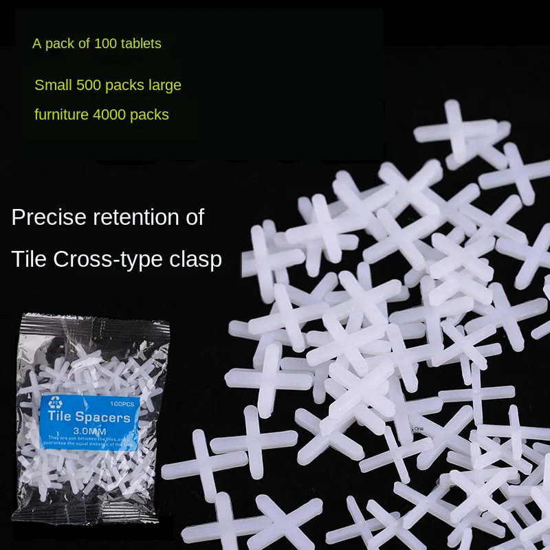 100pcs 1mm-10mm  Decoration Tool Ceramic Tiler Spacer Cross Plastic Tile Plumber Reuseable Leveling System Construction