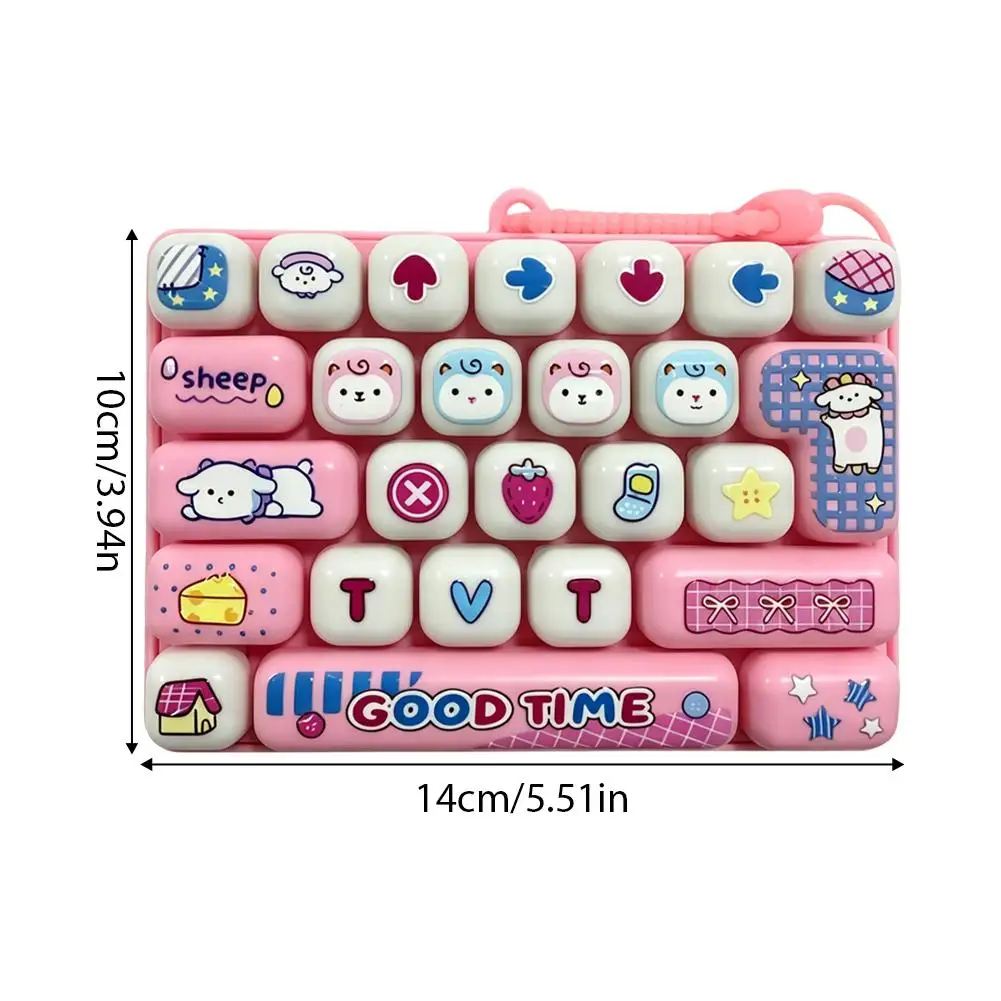 NEW26Grid Keycap Clicker Anti-Stress Fidget Tastatur-Schlüsselanhänger Entspannungsknopf Cartoon Handentspannung Partygeschenk 26-Tasten-Schlüsselanhänger – Detail 11