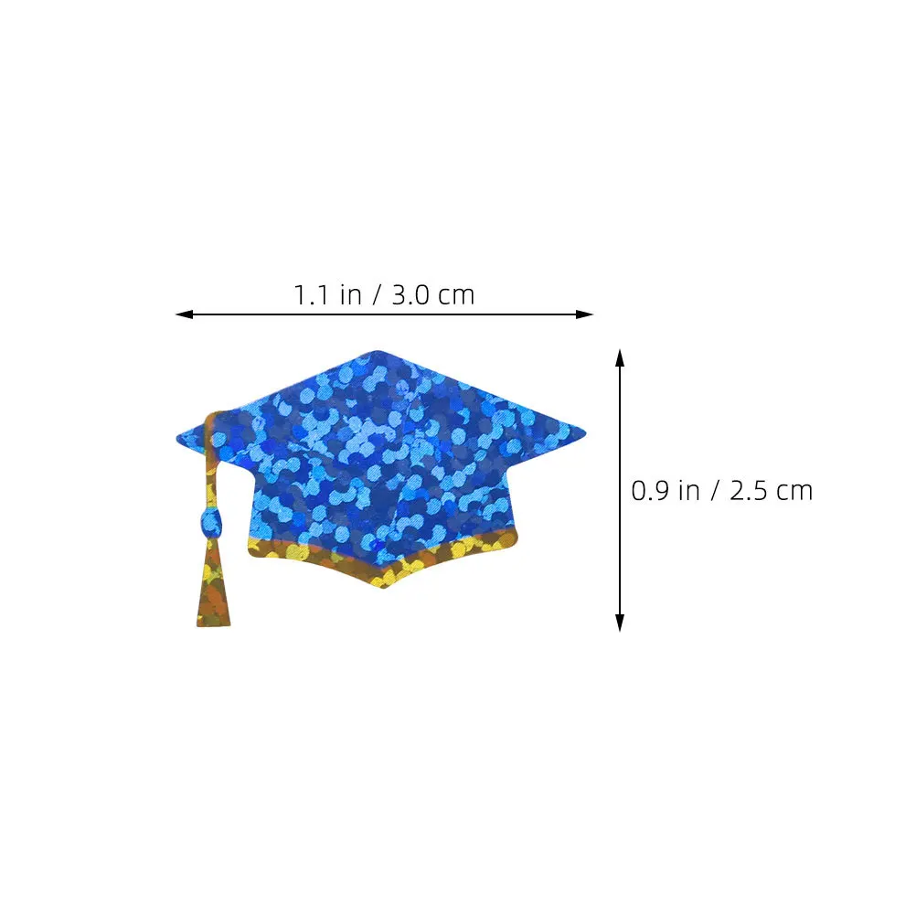 2Pcs Graduation Cap Stickers Self-Adhesive Envelope Seal Labels Class of 2025 Graduation Party Decor Congrats Grad