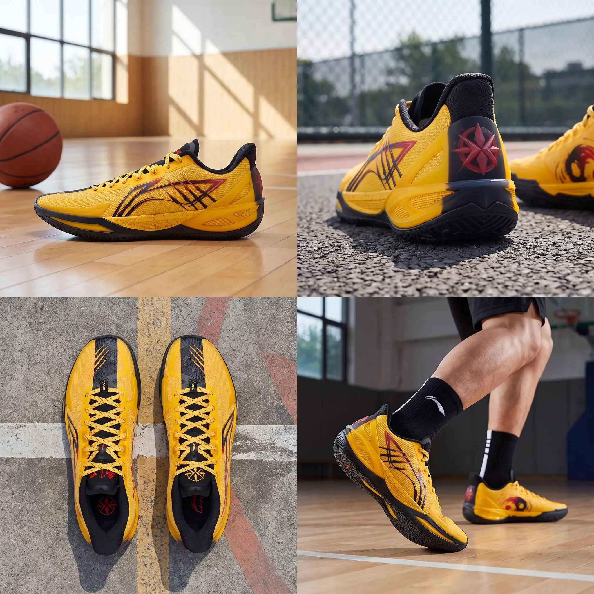 Tênis de Basquete Li Ning Blad - Men'S Shoes Yellow And Black avaliação e preço