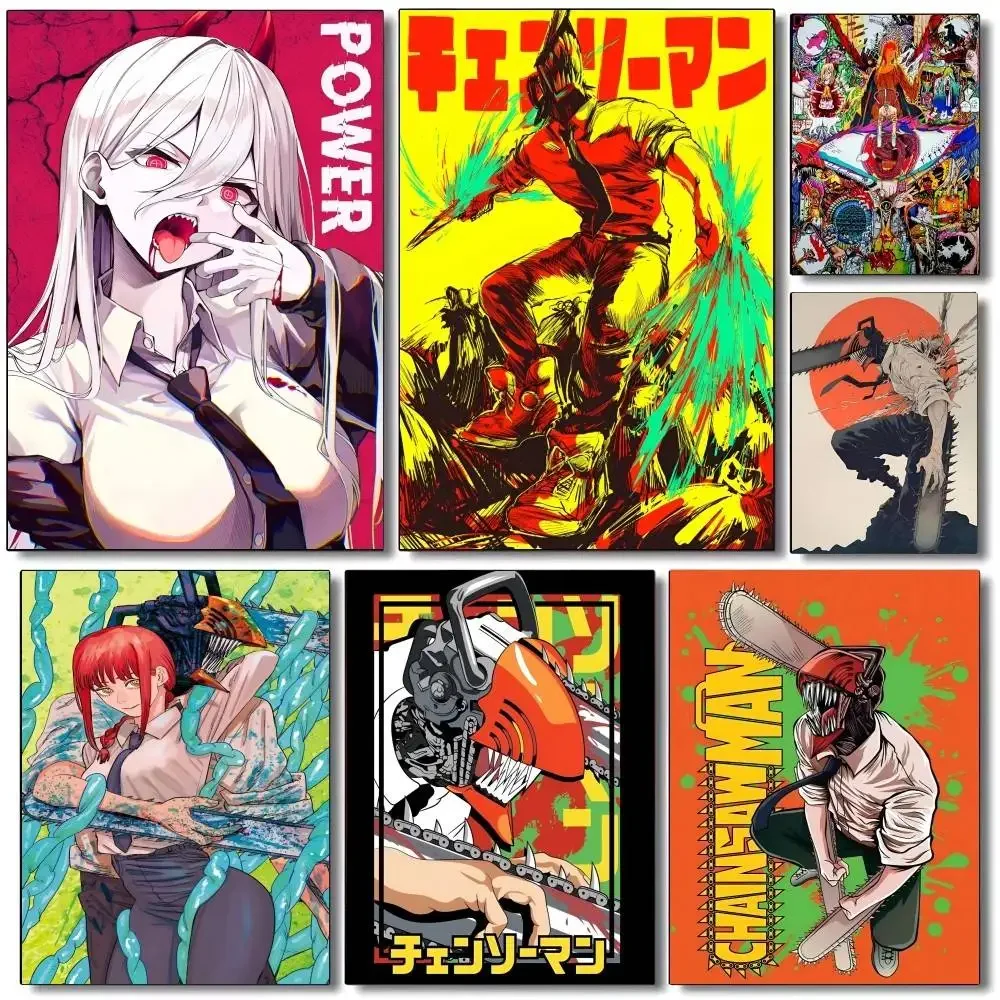 Chainsaw Man Poster Print For Bedroom Living Room Home Decor Japanese Anime Manga Denji Wall Art Car