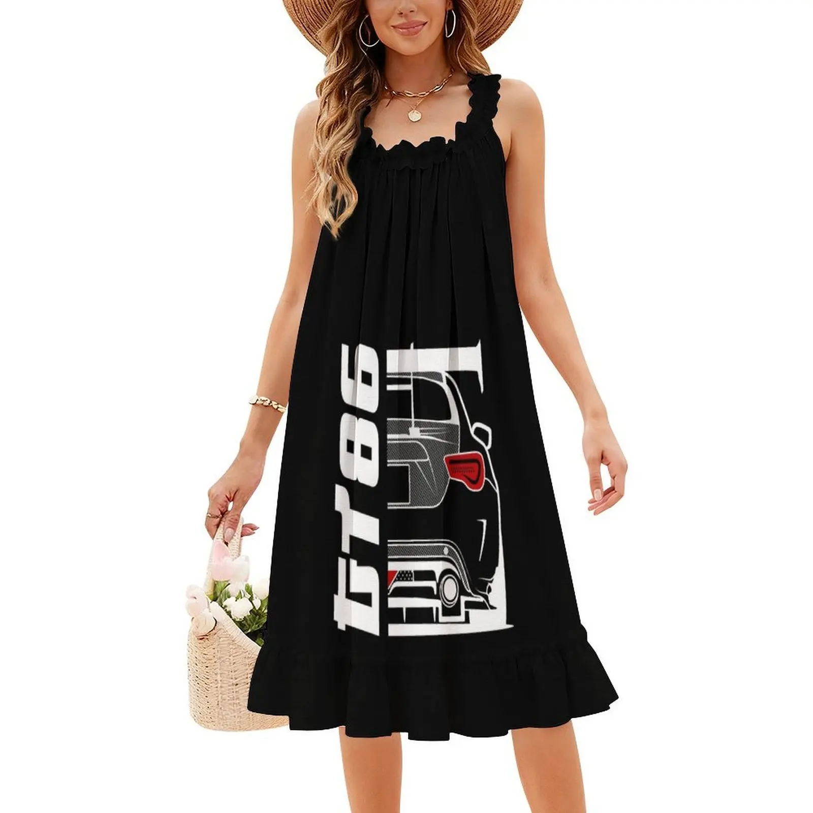 Vestido informal de estilo coreano con parte trasera sintonizada Gt86 para mujer, vestidos sencillos de oficina para uso diario, Gt86 Gr86 86 Hachiroku, sintonización sintonizada