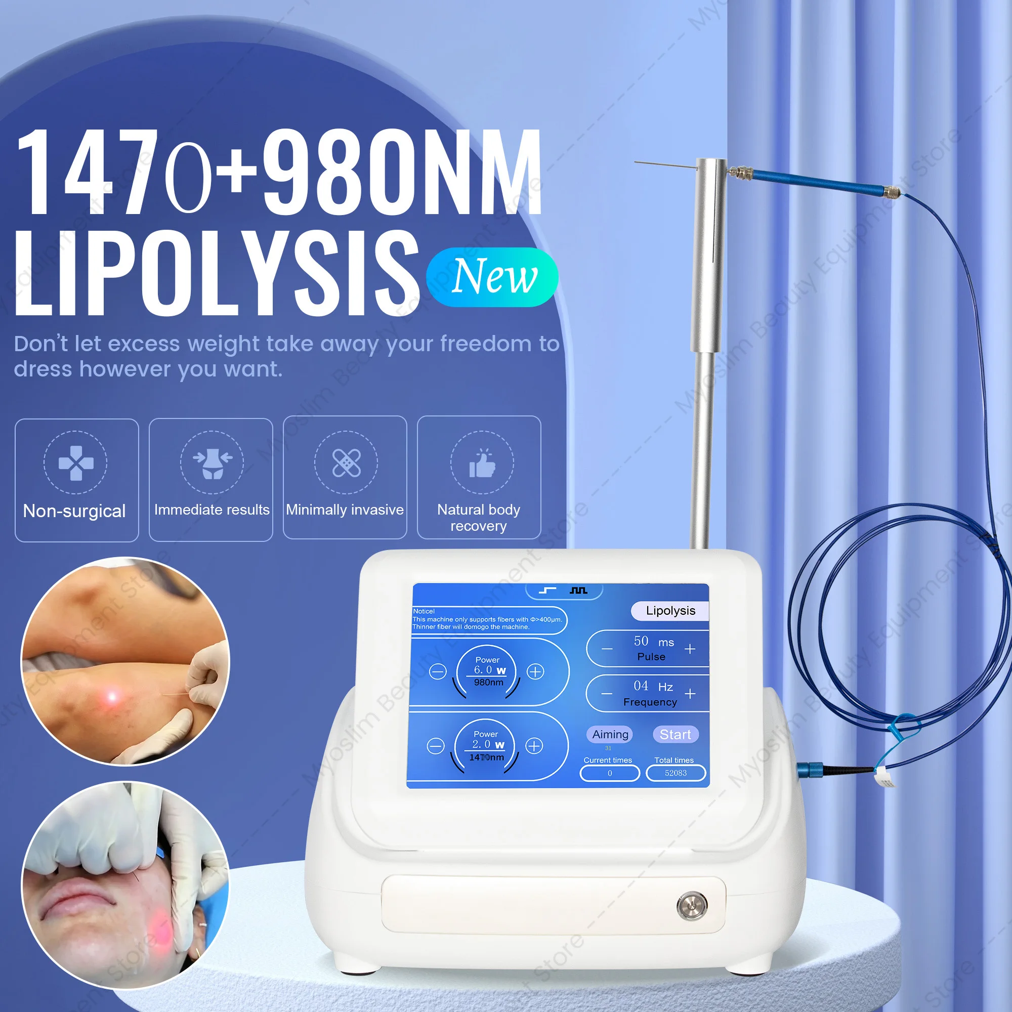 Brand New 2026 Upgrade 980nm & 1470nm Diode Lase Machine | Facial Lifting, Body Lipolysis & Vascular Removal System