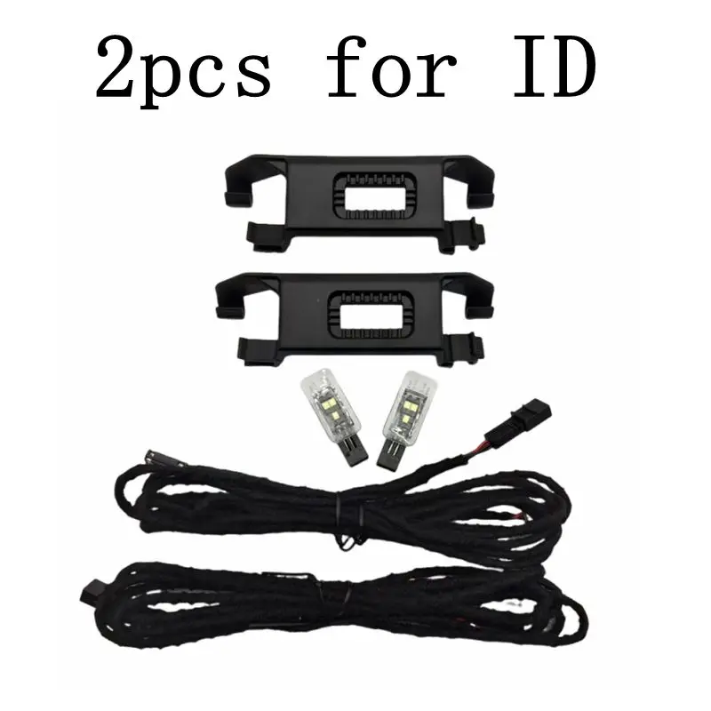 2pcs Rear LED Footwell Light Cable wiring harness Bracket lamp Holder For VW jetta ID.4 Tayron T-Roc Talagon T-Cross Tiguan MK2