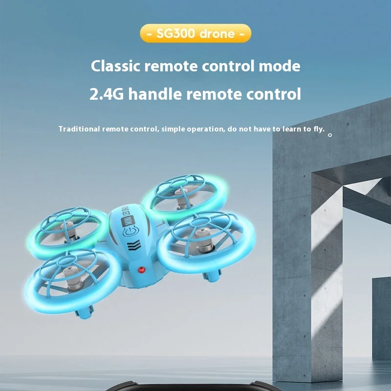 Sg300 Mini Remote Control Aircraft Cool Lighting Atmosphere Light Interactive Student Teaching Machine Four Axis Aircraft