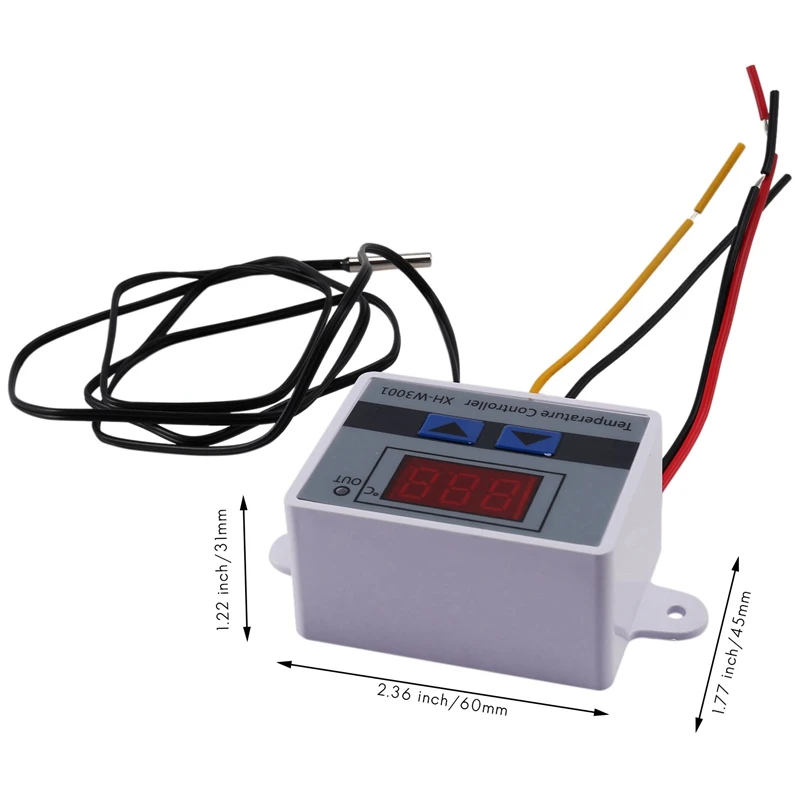 10A AC110-220V Digital LED Temperature Controller XH-W3001 For Incubator Cooling Heating Switch Thermostat NTC Sensor