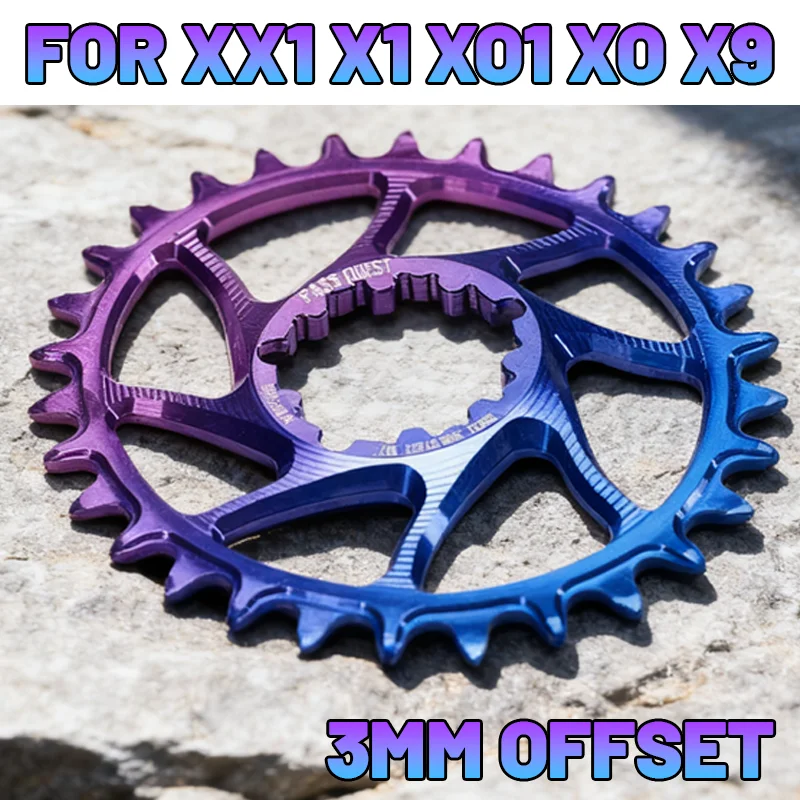 

3 Bolt Direct Mount Chainring Oval Narrow Wide 3mm Offset 32 Teeth Front Bike Crown For Sram Xx1 Xx Sl Nx X01 12 Speed Mtb Chain