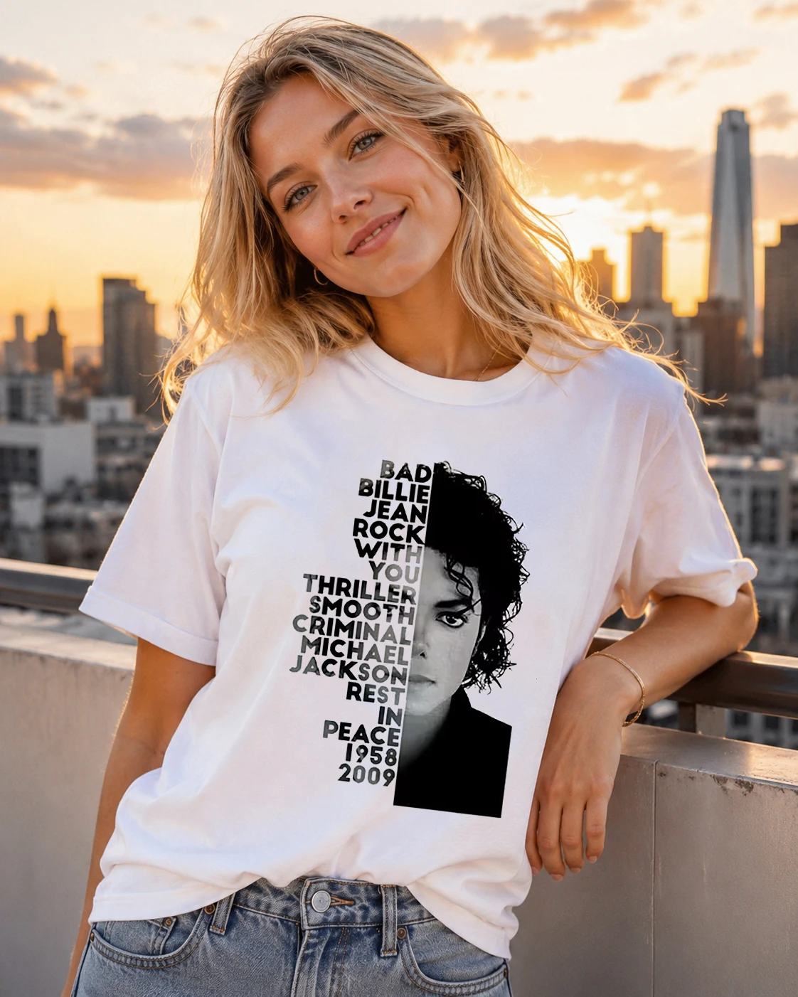 Michael Jackson King of Pop T Shirts Woman Short Sleeve King of Pop Era T-Shirt Casual Fashion Harajuku Kawaii Y2K Clothing view 6