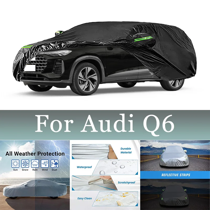 

FOR Audi Q6 Exterior Car Cover Outdoor Protection Full Car Covers cooling Cover Sunshade Waterproof Dustproof car Accessories
