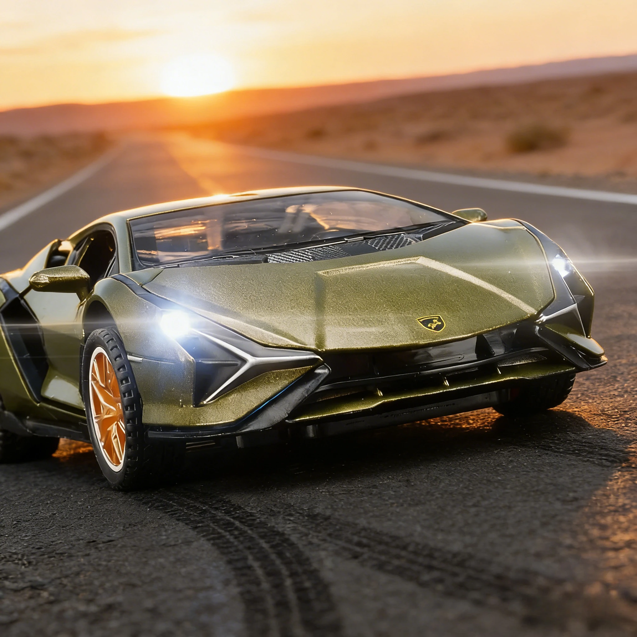 Para puertas de modelo de coche de aleación Lamborghini Sian de simulación 1:32, capó de motor, el maletero se puede abrir tiene funciones de sonido y iluminación