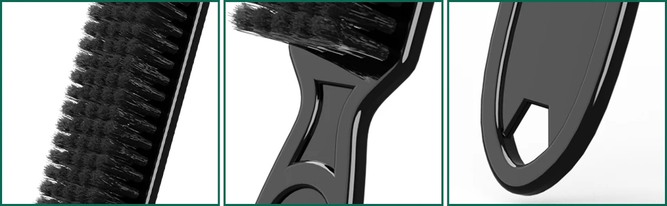 16-teiliges Set mit Bürsten für Friseurbedarf, zum Reinigen von Klingen und Trimmern, Staubwedel, Maniküre-Nylonbürste, Haarstyling-Werkzeug (Schwarz) – Detail 2