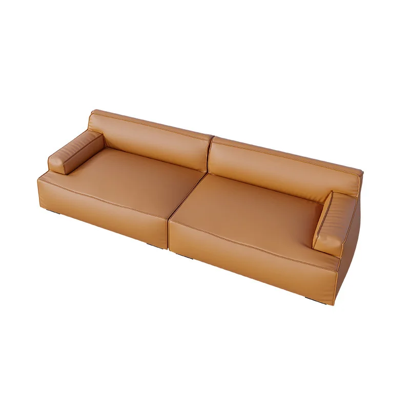 

Cream style Italian minimalist matte suede technology cloth straight row fabric sofa