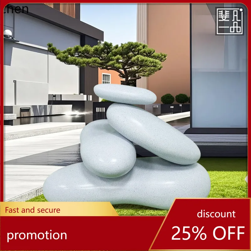 

ZML Fiberglass Realistic Garden Landscape Courtyard Creative Stone Ornament Villa Courtyard Lawn Pool Scenery