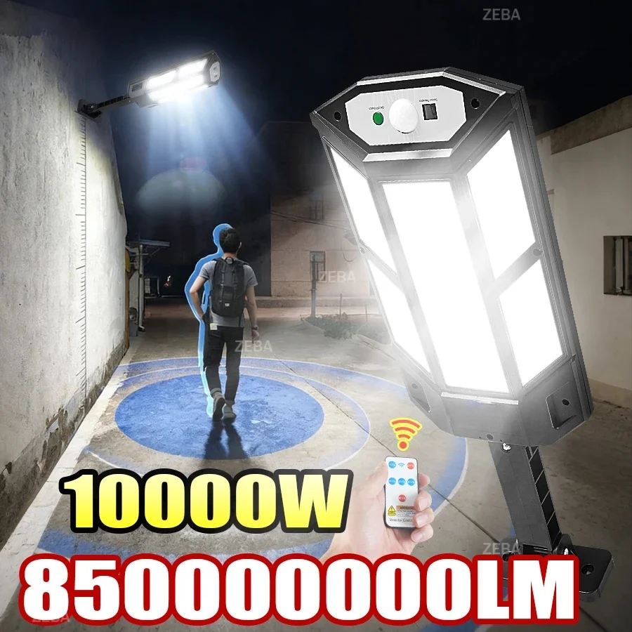 

Новый сверхмощный уличный солнечный светильник 850000000LM с 147 светодиодами, наружный солнечный фонарь с датчиком движения, водонепроницаемый садовый фонарь