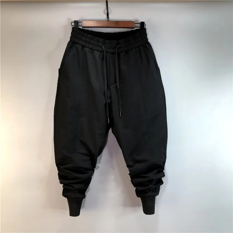 Spodnie cargo męskie Owen Seak, styl casual, high street, hip hop, długie spodnie, odzież męska, spodnie dresowe, jesień-zima, czarne, duży rozmiar — zdjęcie 3