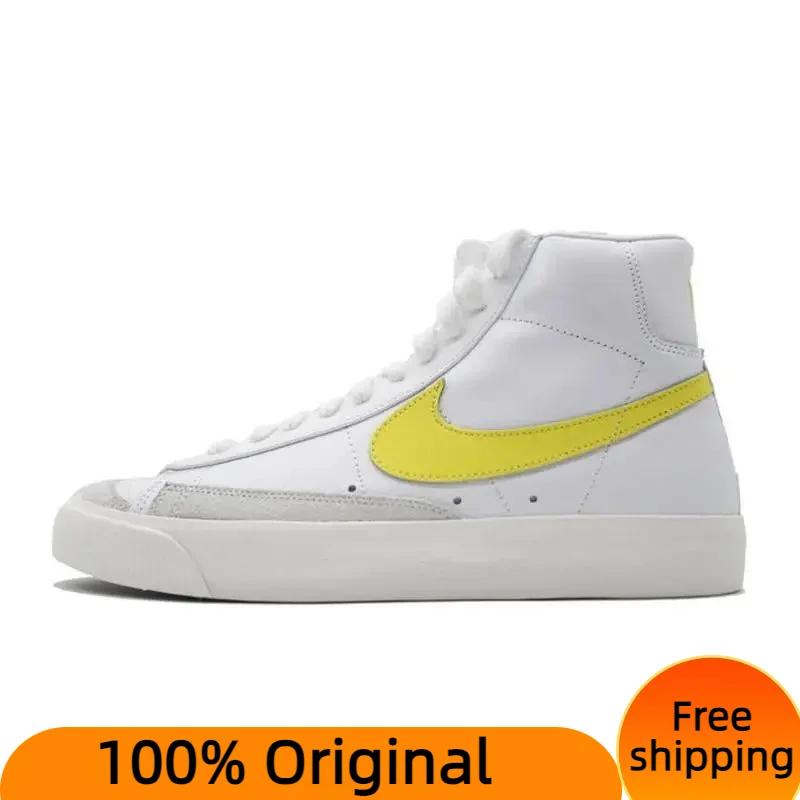 

Nike Blazer Mid 77 Vintage Optic Yellow Sneakers shoes BQ6806-101 With Original Box