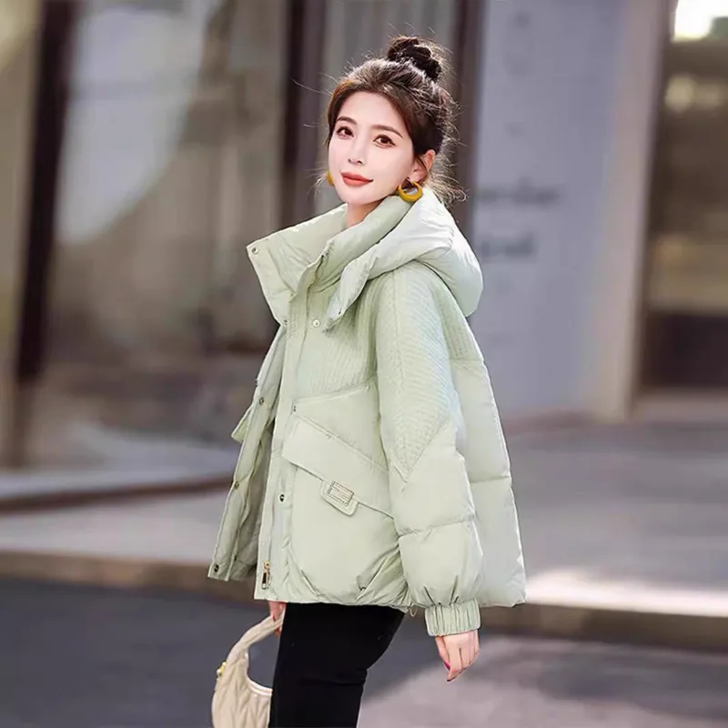 2025 New Winter Coat Parka Jacket Women Loose Coats Thick Warm Black Overcoat Snow Wear Padded Jackets Outwear Female