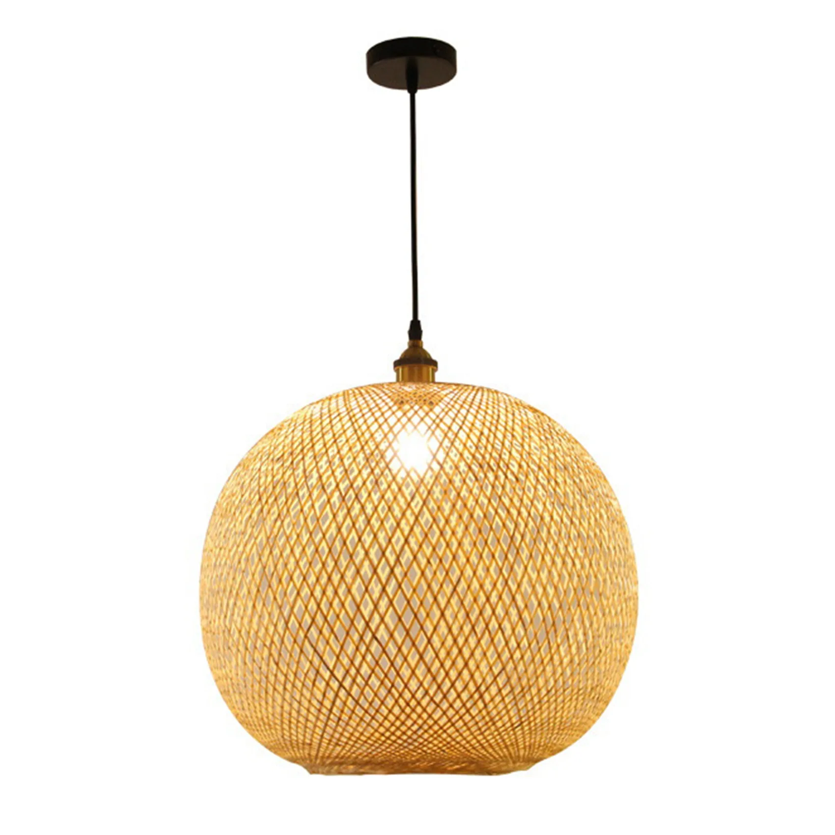 Woven Bamboo Pendant Light Chandelier Rattan for Living Room Bar Retro Woven Pendant