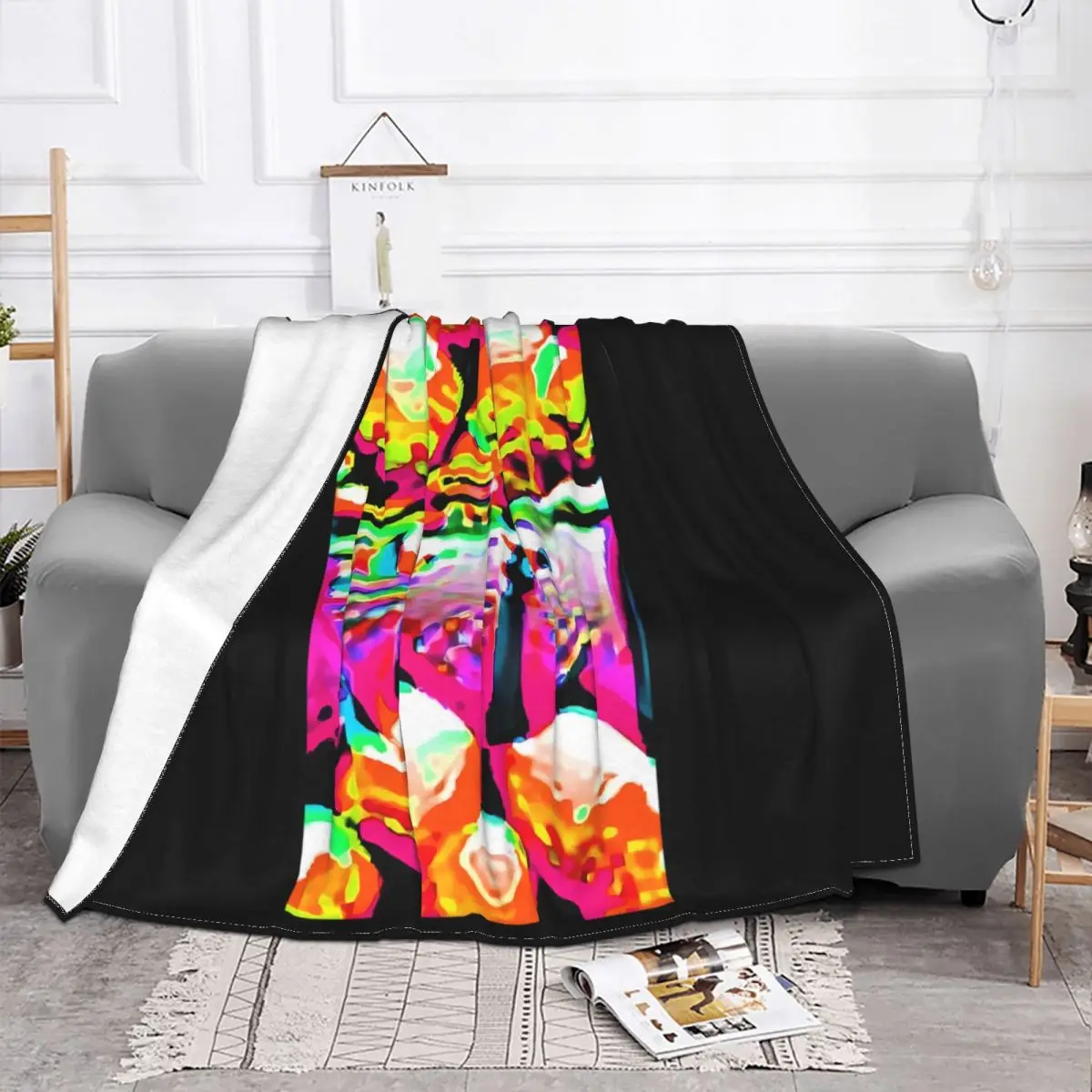 Adversarial Anti-Facial Recognition Anime Bed Blankets Throw Blanket Home And Decoration Throw Blanket