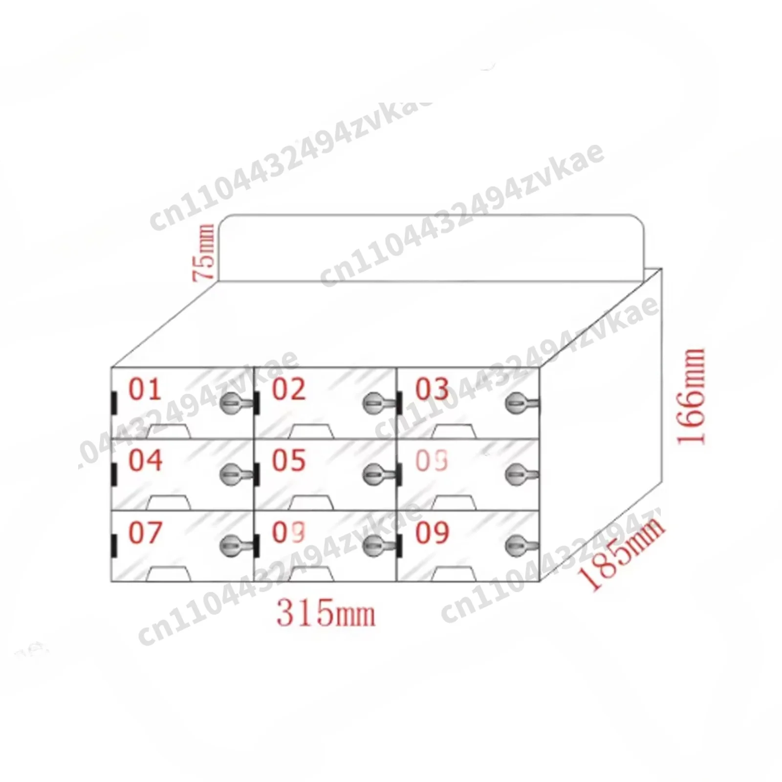 Mobile phone safe deposit box Company mobile phone storage box Mobile phone storage box with individual lock