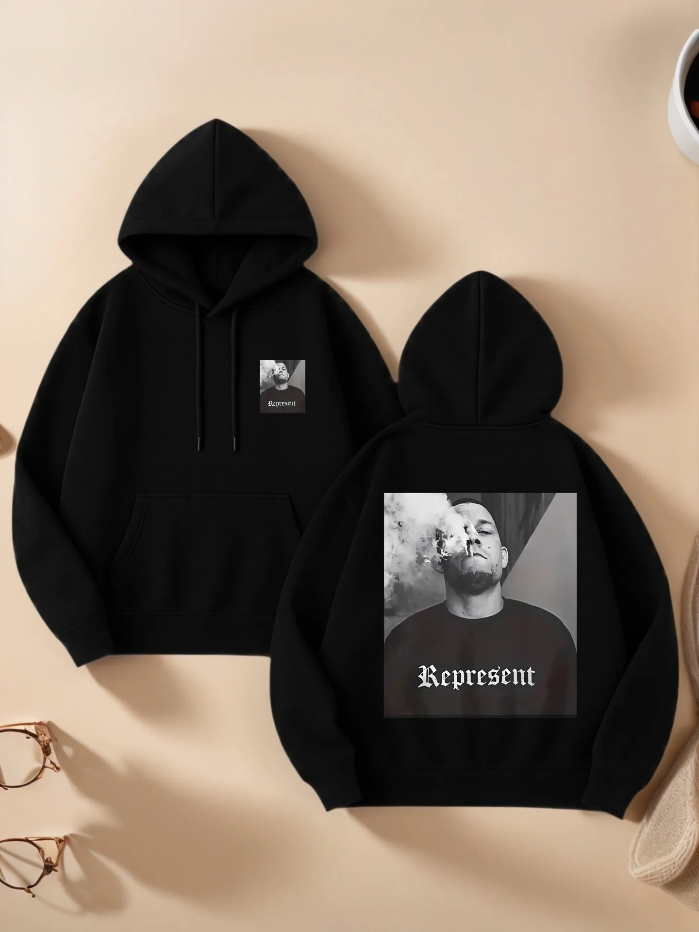 

Graphic Hoodie, Streetwear Aesthetic, Graphic Print, Casual Everyday Wear, For Men