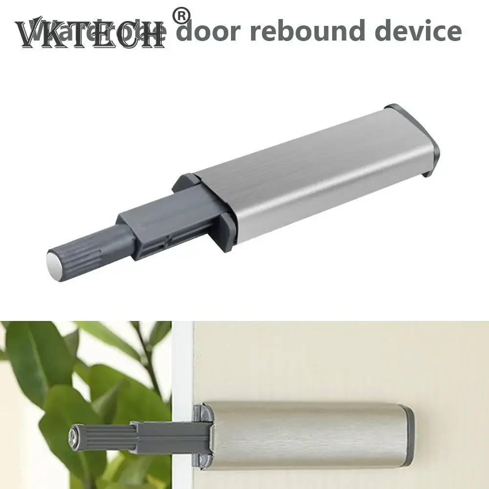 10pcs Door Stopper Cabinet Catches Stainless Steel Push To Open Touch Damper Buffers Soft Quiet Closer Magnetic Hardware Drawers