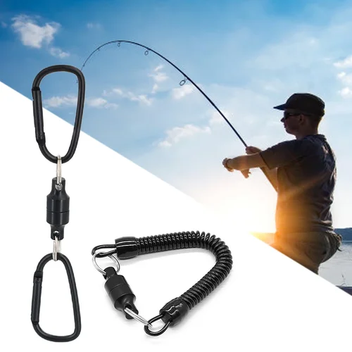 Imagen 2 del producto Lixada Clip de pesca soporte de liberación de red magnética Clip magnético soporte de conector de red de aterrizaje Clip magnético de pesca