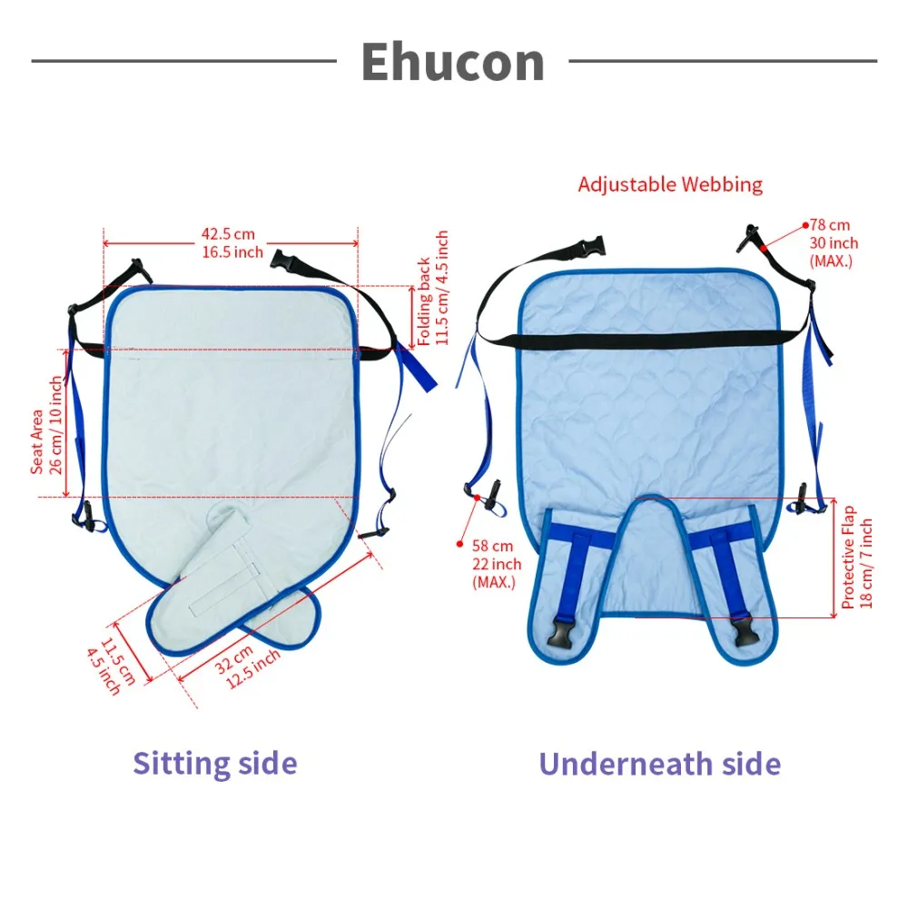 Ehucon 4-Layer Soft Extra Large Washable and Reusable High Absorbency Incontinence Pad Pelvic Holder for Elderly Fall Prevention