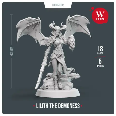 모델 키트 수지 키트 Artel W Miniatures Lilith the Demoness