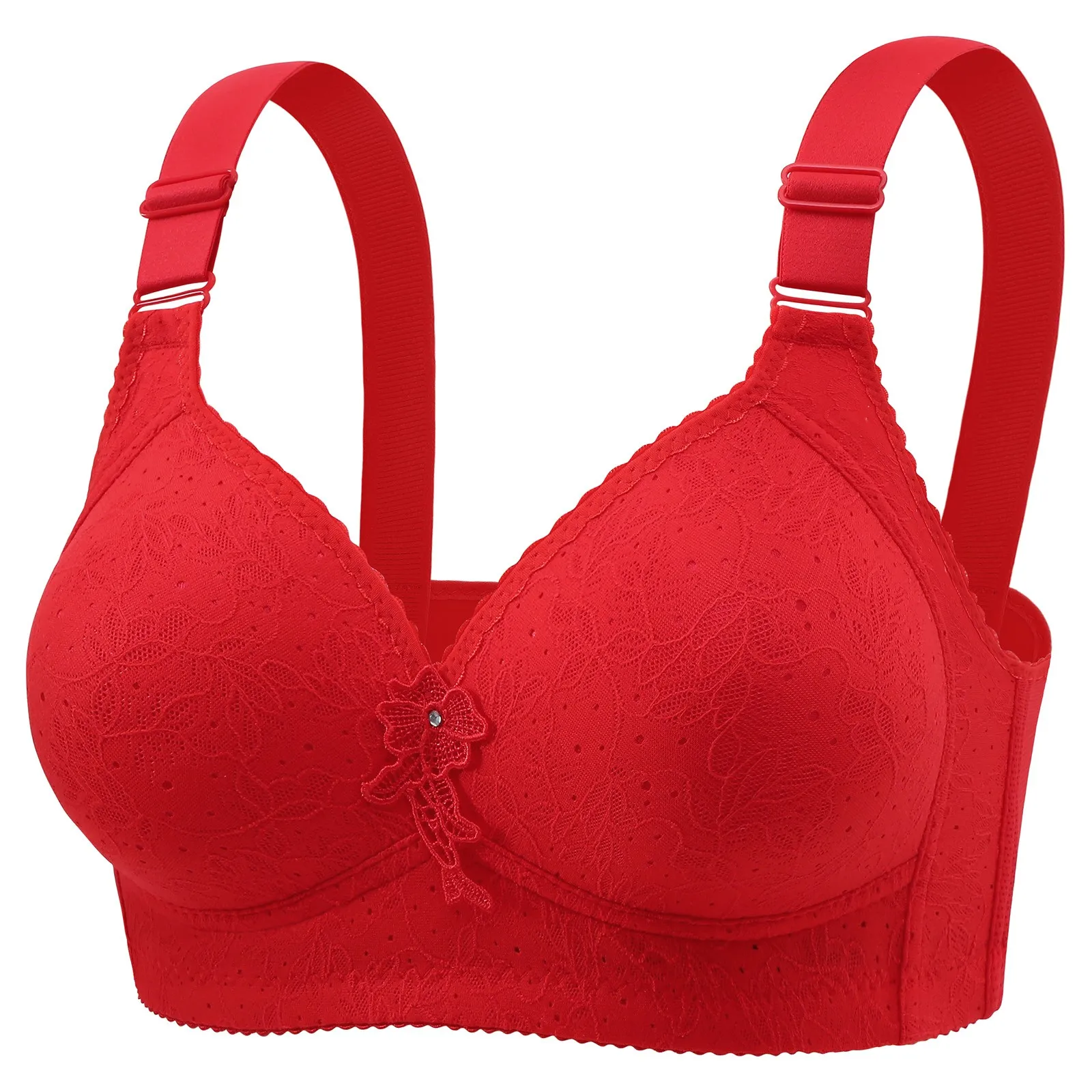 

Women'S New Soft And Comfortable Underwear No Underwire Retraction Breast Anti-Sag Full Cup Bra Comfortable Breathable Underwear