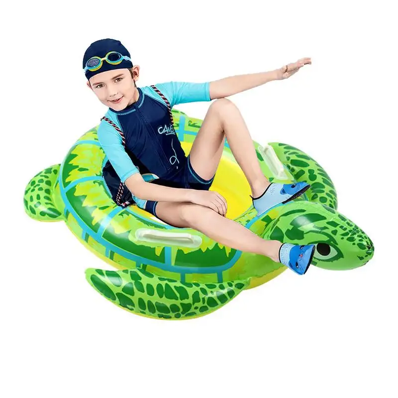 Pool Ring For Toddlers Inflatable Cartoon Aminal Floats For Kids Floating Crocodile & Turtle & Frog Shaped Swimming Rings Baby