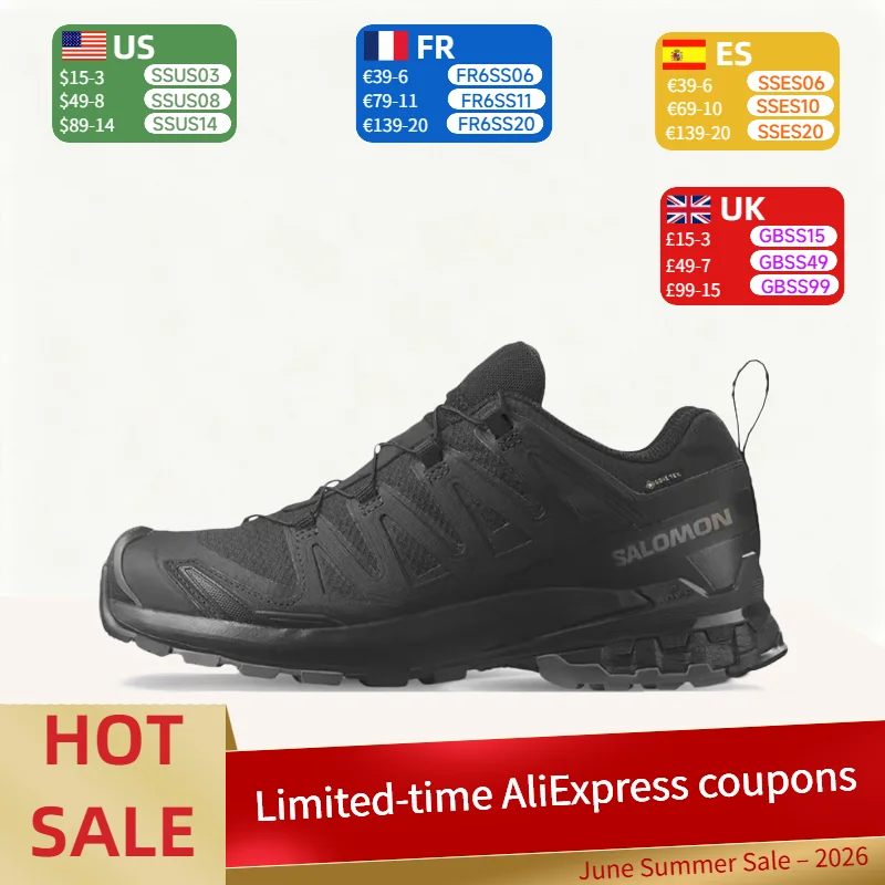 

Salomon XA Pro 3D V8: All-weather traction and support for challenging terrain—men's low-cut trail running shoes, Black 472701