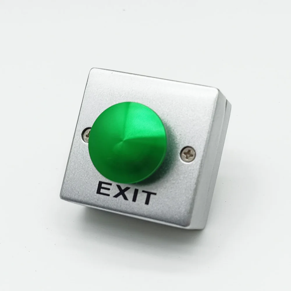 High Quality Stainless Steel Door Opener Release Metal DC 12V Push Button Green Exit Switch