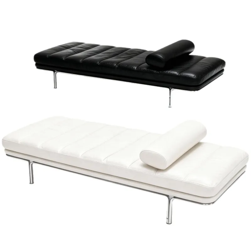 

Household dining table island bench, leather stainless steel bedside stool, small apartment study lunch break long sofa stool