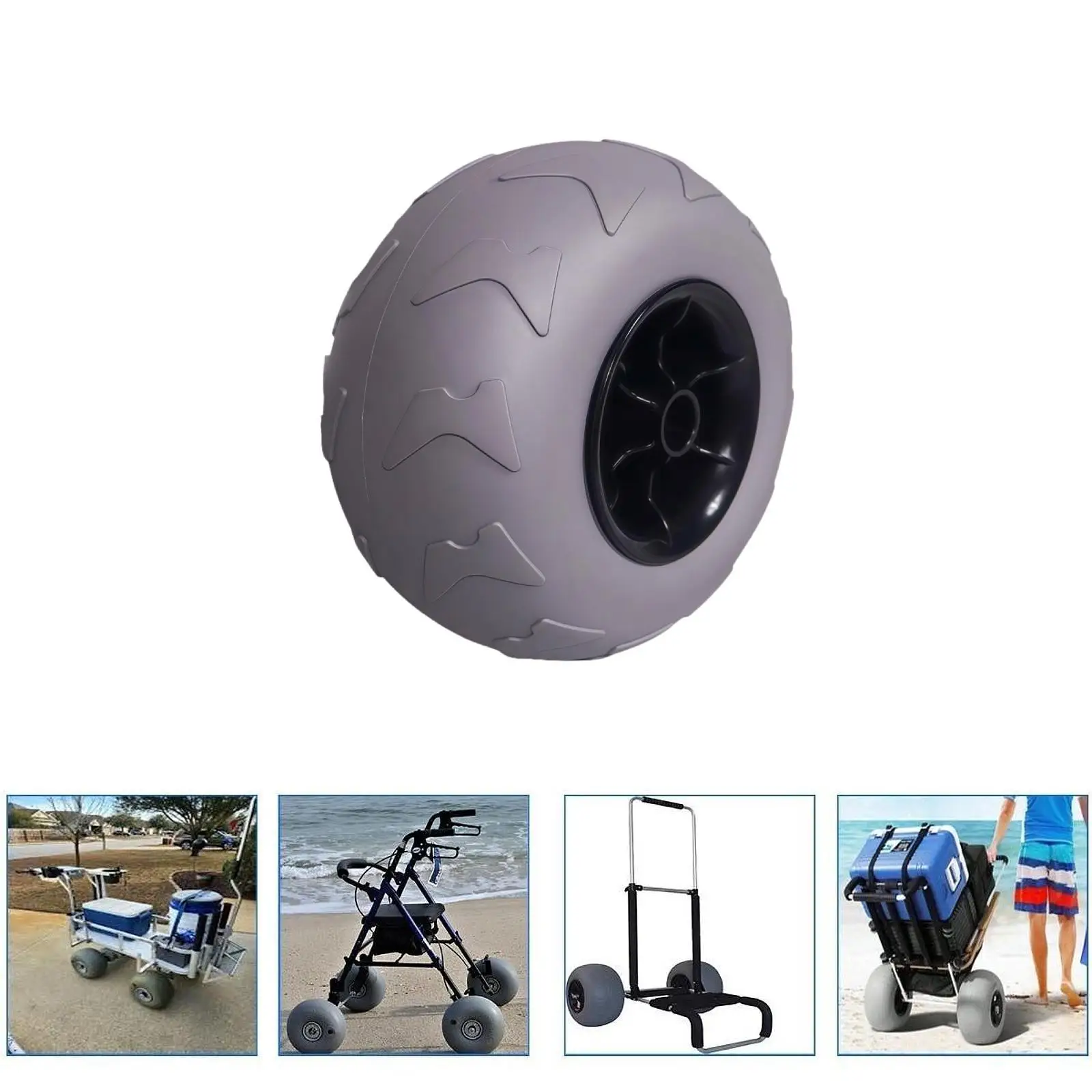 Premium Beach Balloon Wheel Inflatable Sand Tire PVC Accessory for Utility Cart Fishing Wagon - view 3
