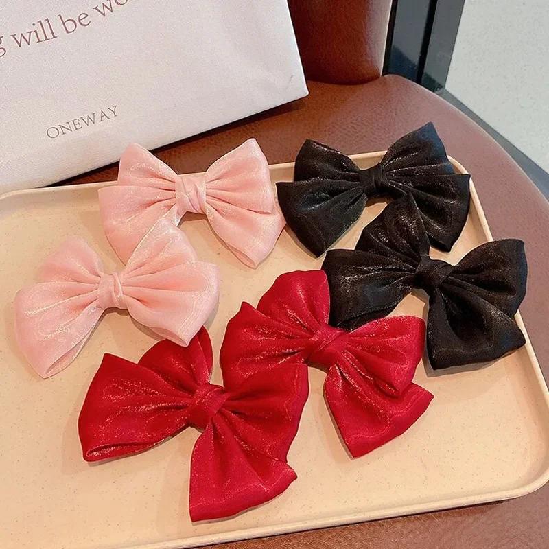 2 Piece Bow Hair Clip Elegant Flower Hair Clips For Kids Ladies Set Hairpin Hair Accessories Korean Style Bair Accessories