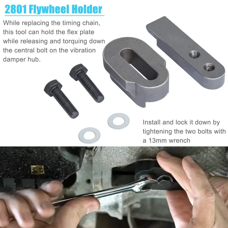 2801 Flywheel Holder for BMW N20 N26 Engines Flex Plate Lock Tool 83302222742 Great for Replacing The Timing Chain