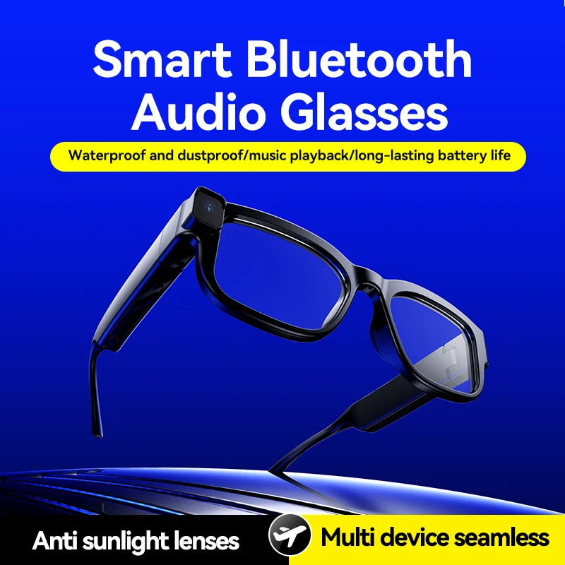 Intelligent AI translation Bluetooth glasses,  high-definition glasses camera, mini glasses camera, color changing sunglasses