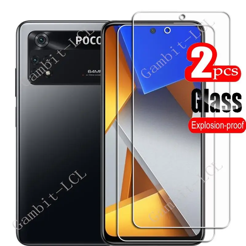 For Xiaomi Poco M4 Pro 4G Tempered Glass Protective On MZB0B5VIN, 2201117PI 6.43Inch Screen Protector SmartPhone Cover Film