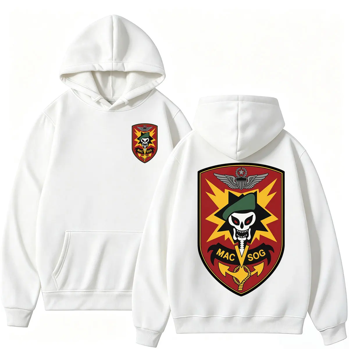 Forward Observations Group Hoodies Fashion Skeleton Military Assistance Command Sweatshirt Men Women Fleece Warm Loose Tracksuit