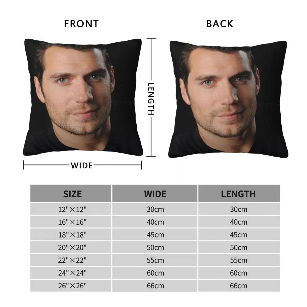 Henry Cavill Charles Brandon Pillowcase Polyester Linen Velvet Creative Zip Decorative Pillow Case Home Cushion Cover 45x45