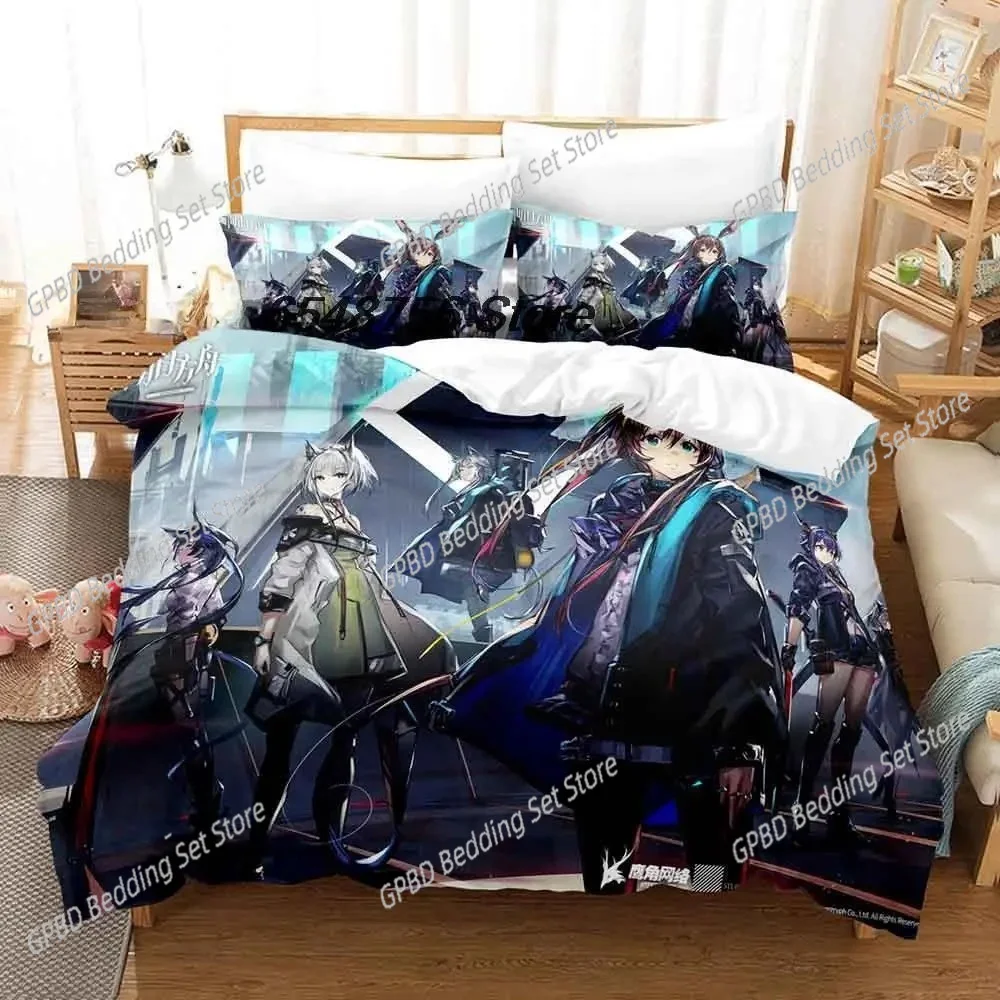 

3d Printing Game Arknights Comfortable Duvet Quilt Cover Pillowcase Bedding Set Children Bedroom Decoration Home Textile