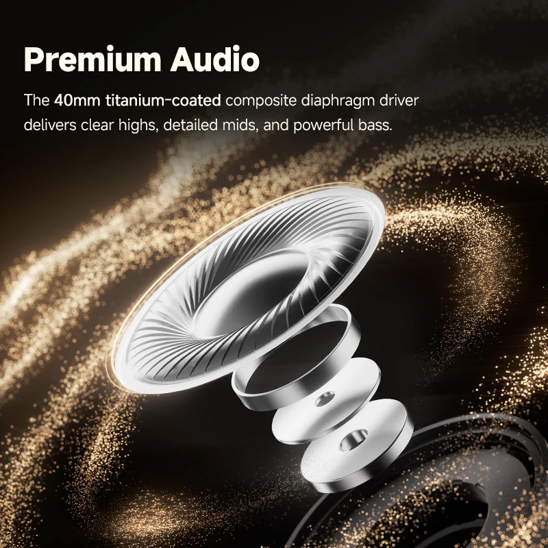 Edifier ES850NB Wireless Headphone Noise Cancelling Bluetooth Earphones Hi-Res Wireless Over-Ear Headphones with Carry Bag