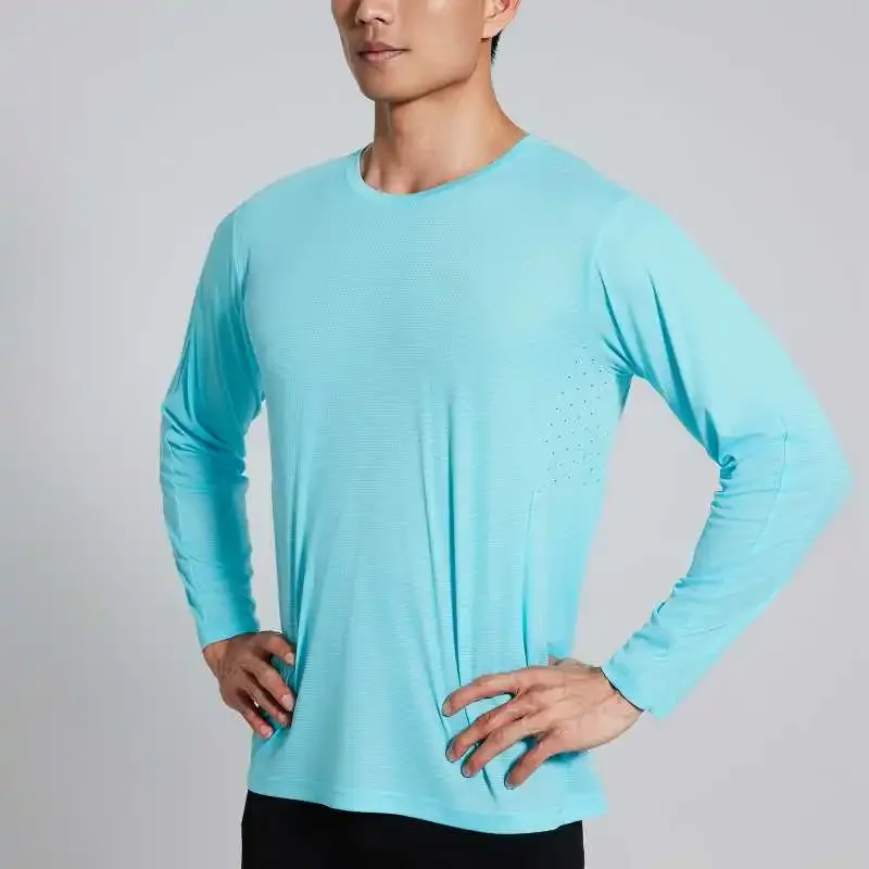 Men's Shirts Sun Protection Shirts Uv Spf Upf 50+ Long Sleeve Fishing Running Quick Dry Lightweight Stretchy Tops Rash Guard