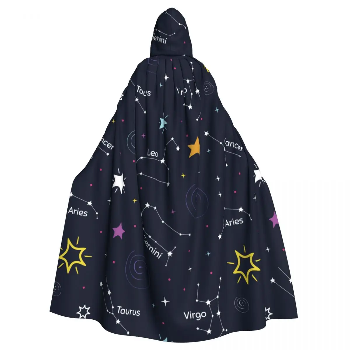 

Hooded Cloak Unisex Cloak with Hood Colorful Zodiac Cloak Vampire Witch Cape Cosplay Costume