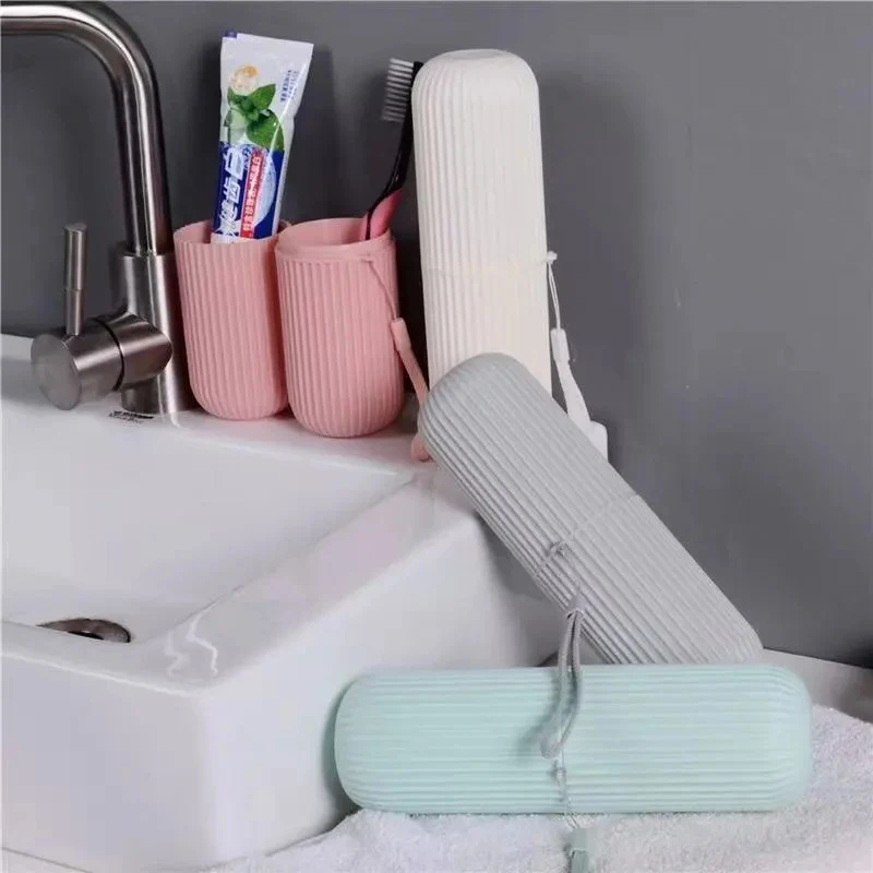 1/2Pcs Travel Camping Storage Box Organizer Travel Toiletries Storage Cup New Creat table Toothbrush Protect Holder Cup Case